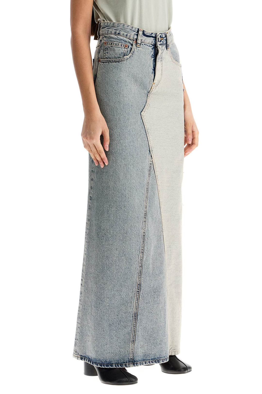 maxi denim skirt in seven-1