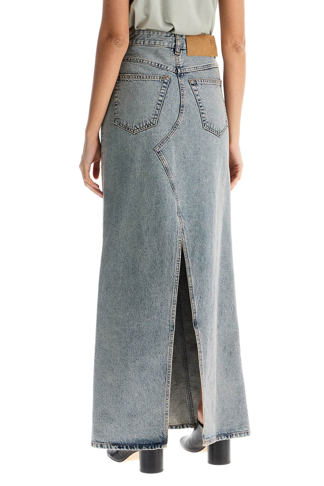 maxi denim skirt in seven-2