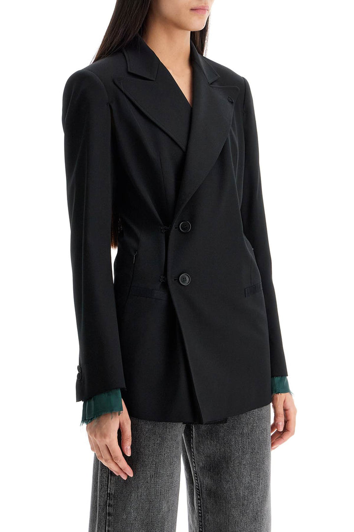 layered twill blazer-1