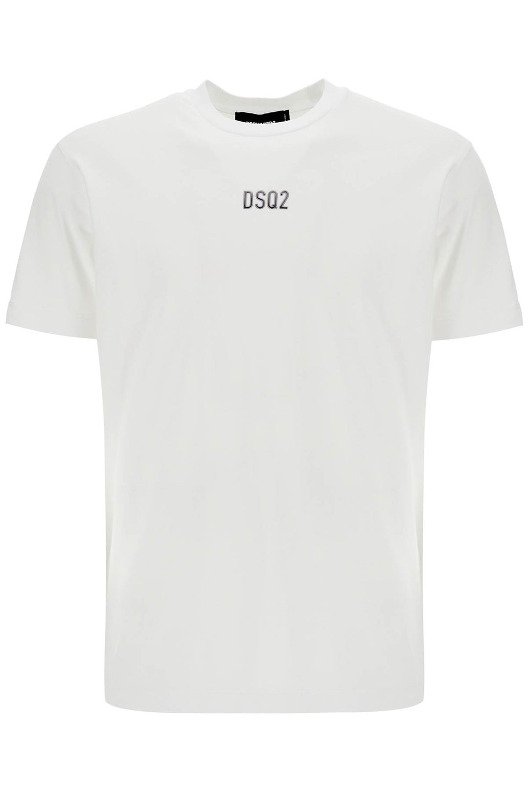 white cotton t-shirt with embroidered logo-0