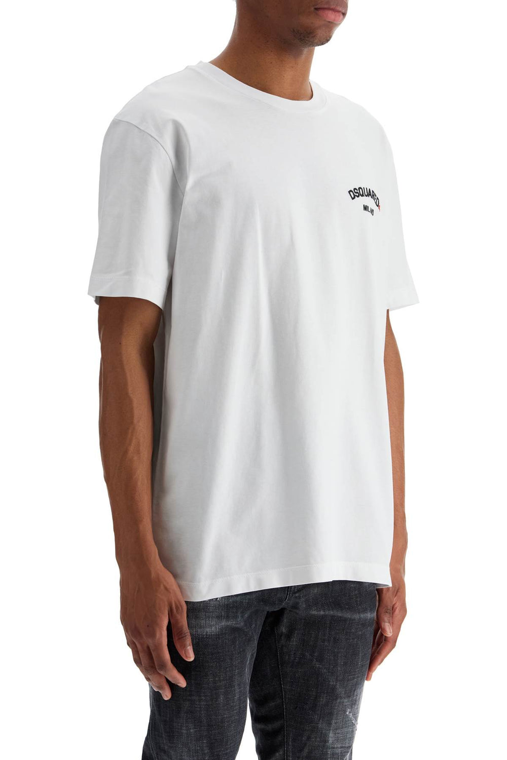 white cotton t-shirt with embroidered logo-1