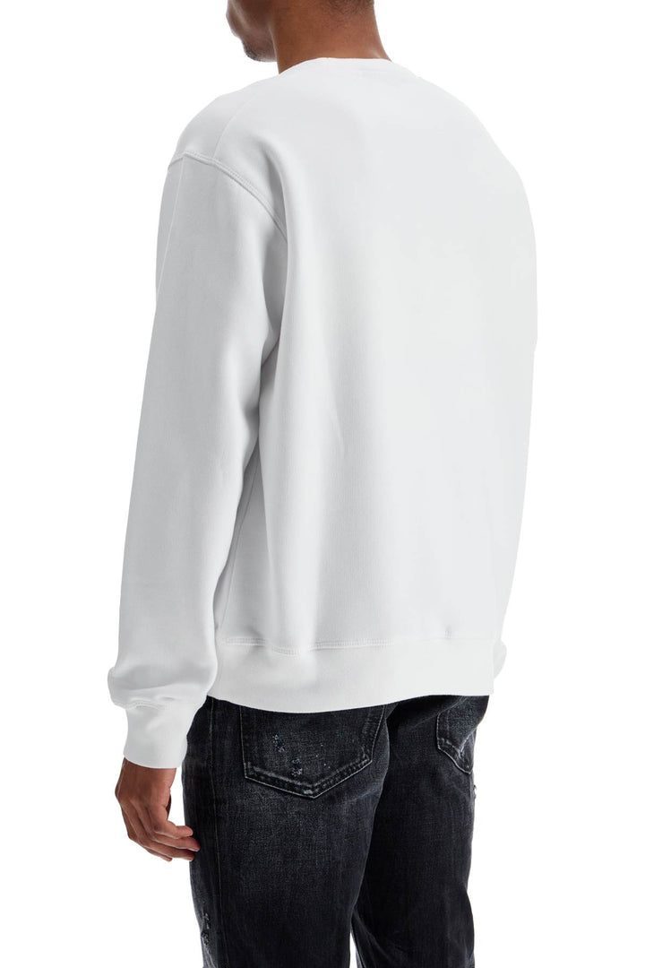 white cotton sweatshirt with distinctive yellow logo-2