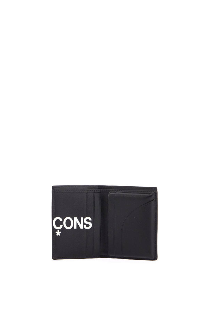 unisex leather wallet large logo black-1