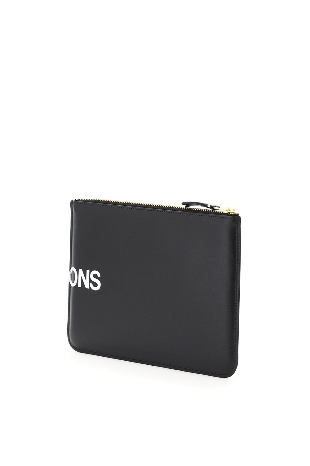 leather pouch with logo print-1