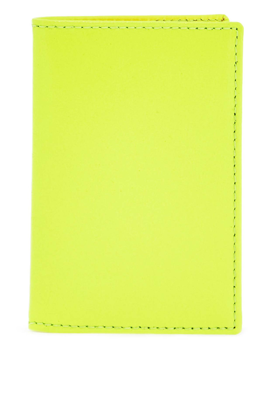 compact wallet in fluorescent yellow goat leather-0