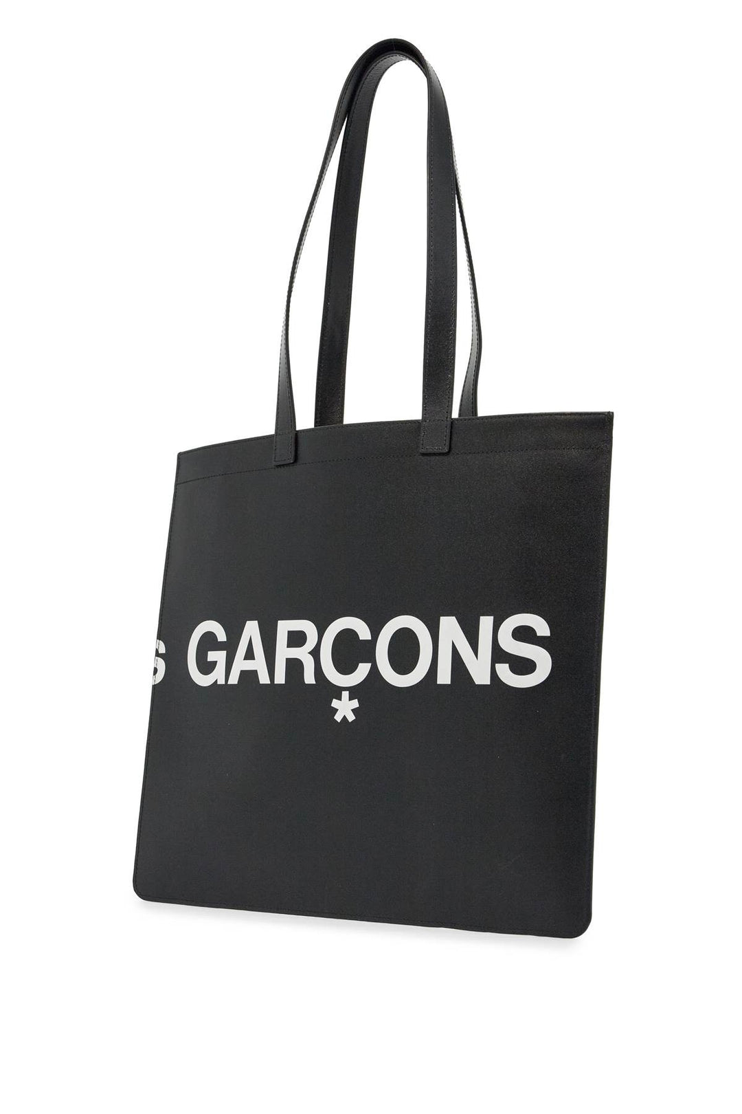 logo leather tote bag-1