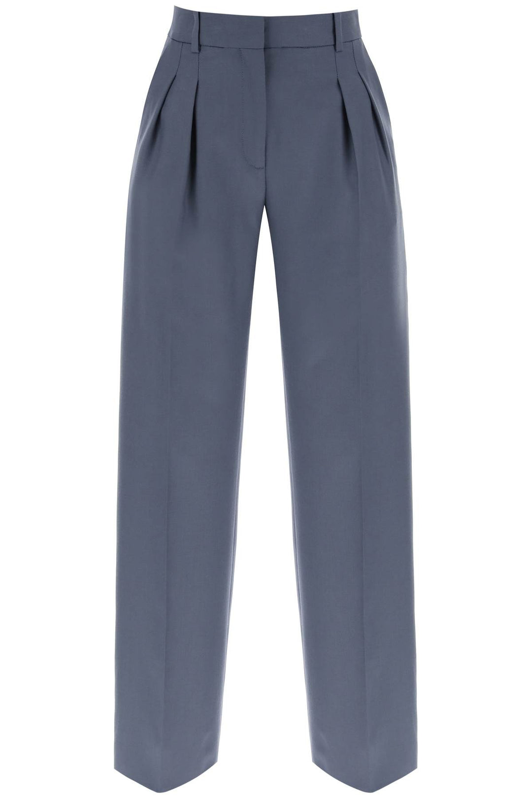 sbiru double pleat trousers-0