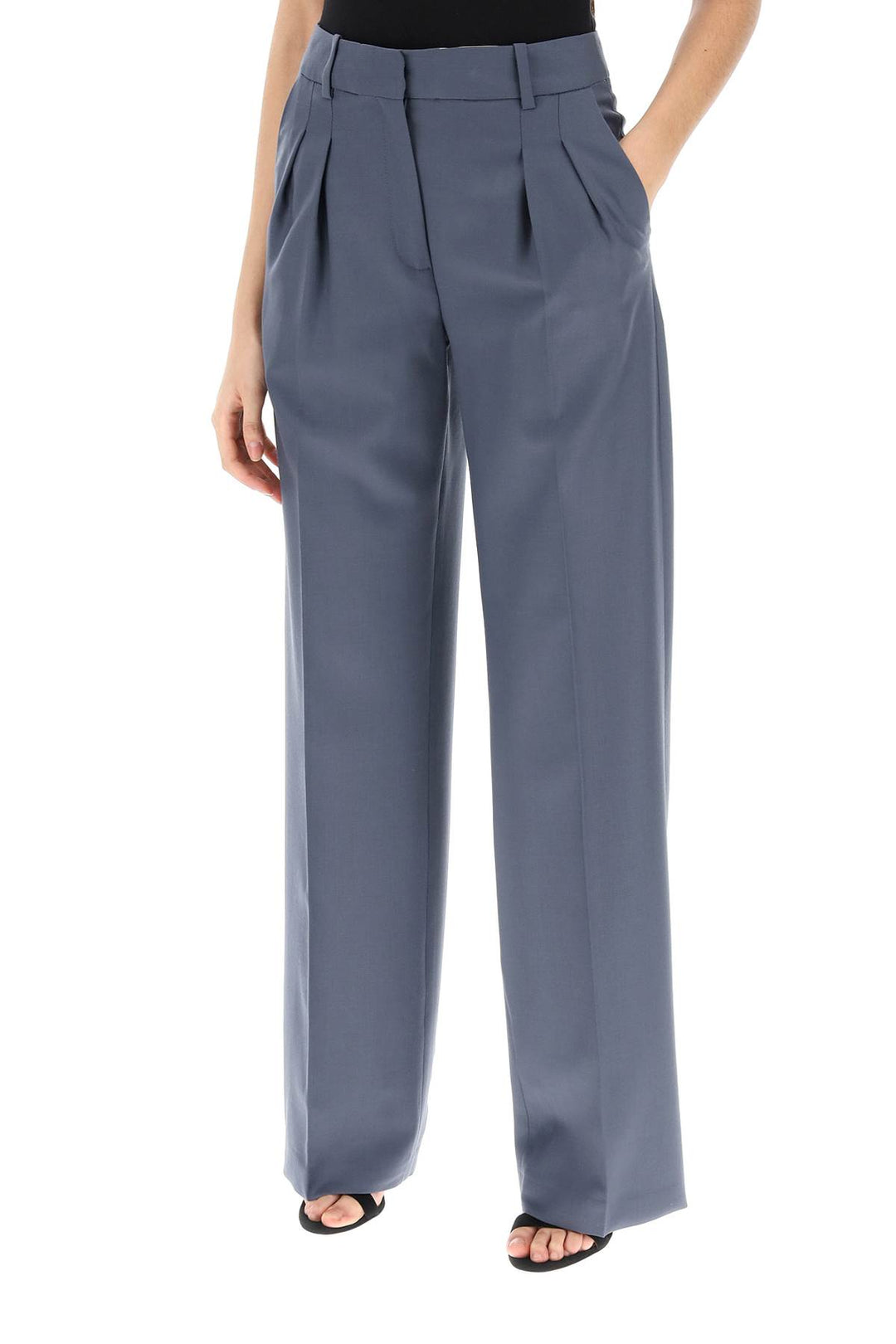 sbiru double pleat trousers-3