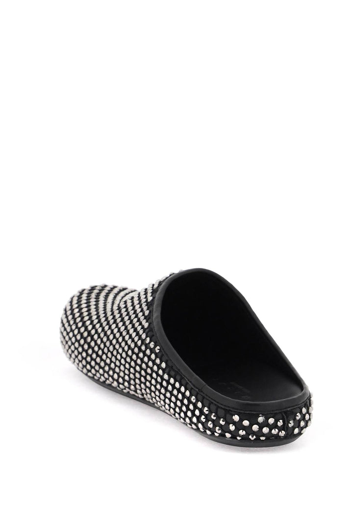 leather fussbett clogs with rhinestones-2