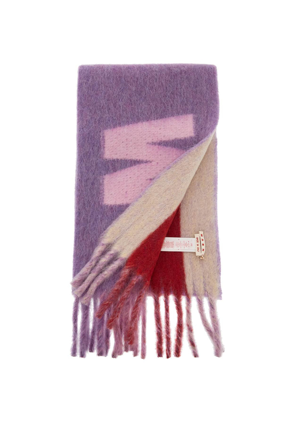 wool and mohair scarf with maxi logo-1