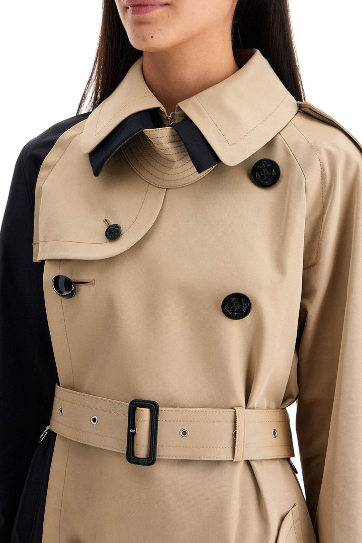 "color block gabardine trench-3