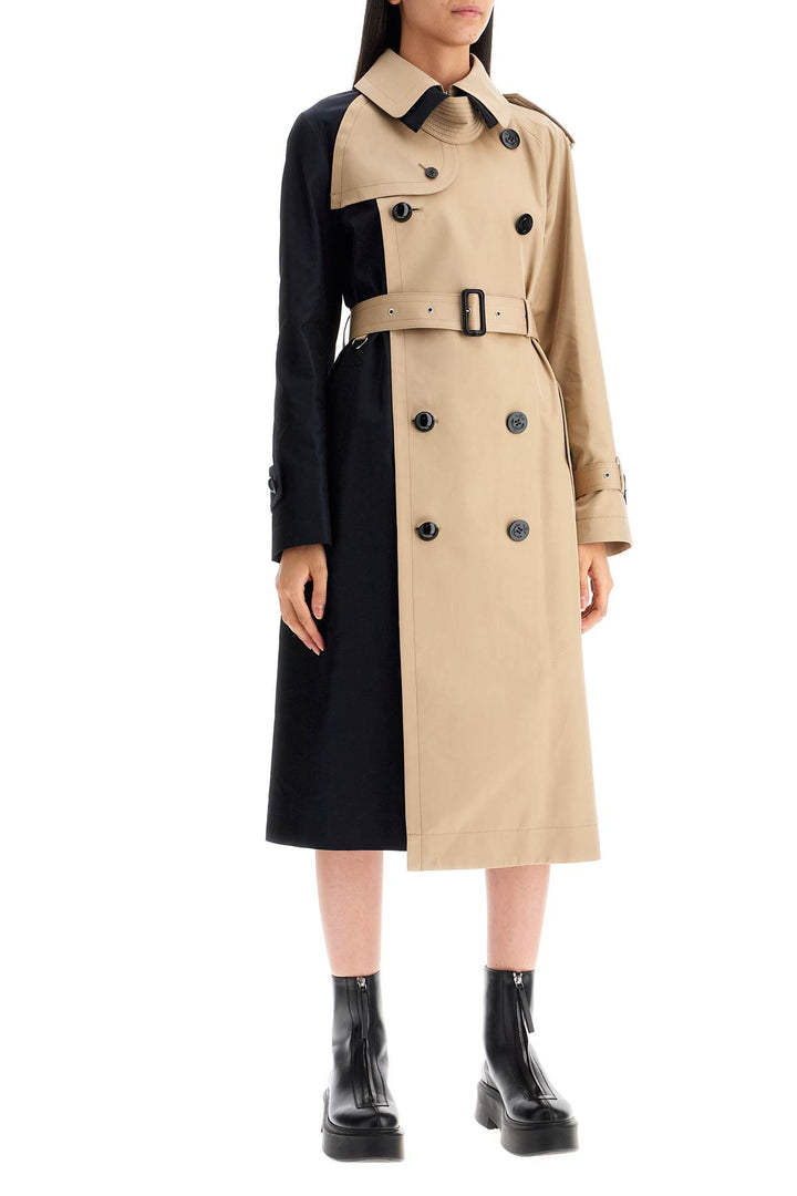 "color block gabardine trench-1