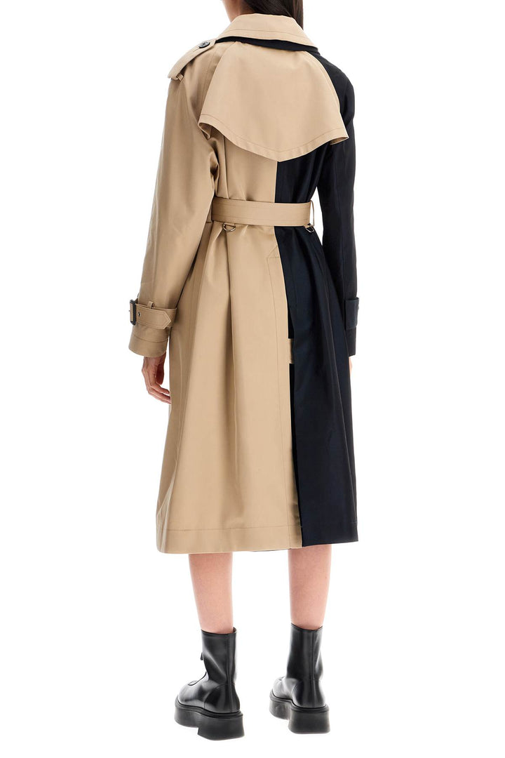 "color block gabardine trench-2