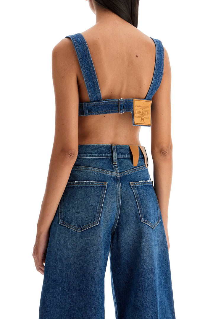 Top bralette in denim Overalls Buckles-2