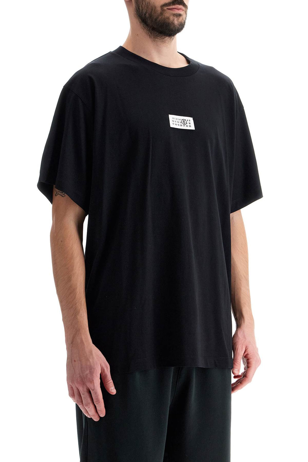 round-neck t-shirt with numerical logo-1