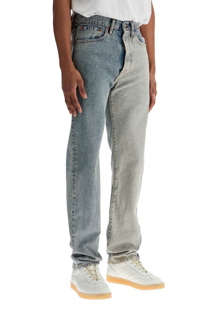 jeans with contrasting panel design.-1