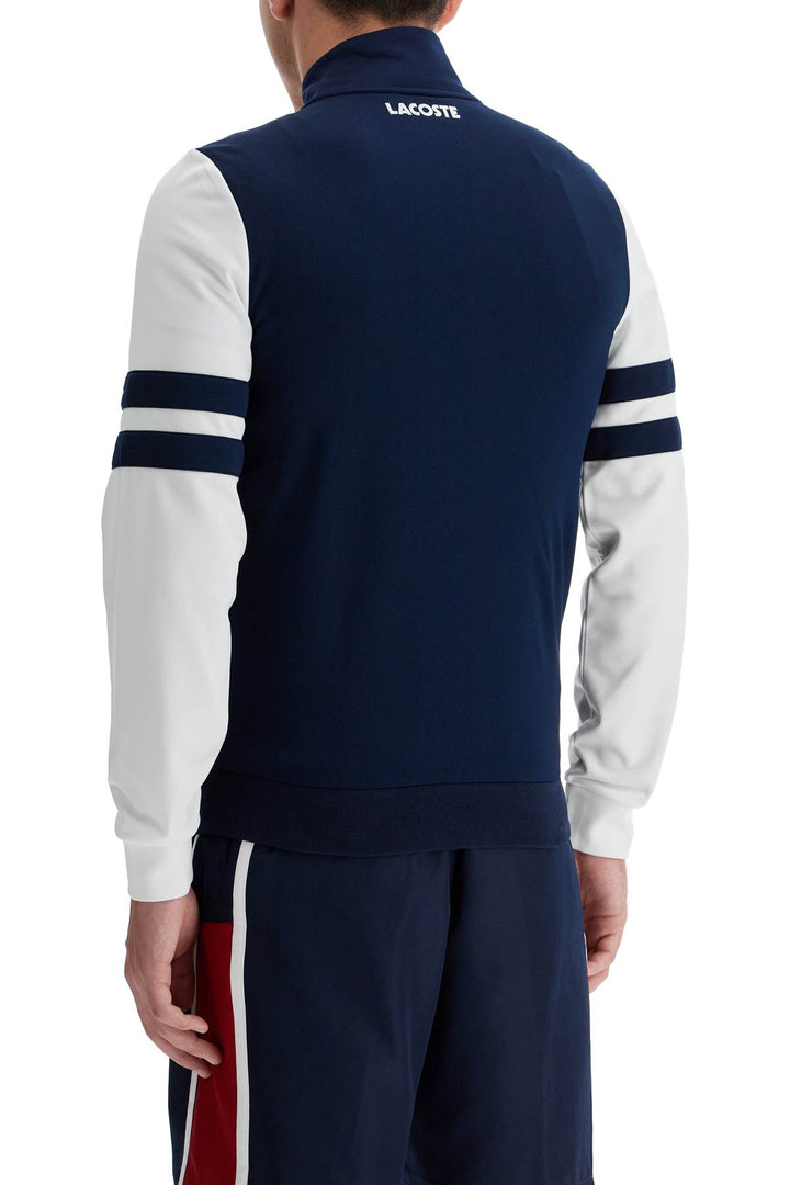 full zip sweatshirt with contrasting sleeves-2