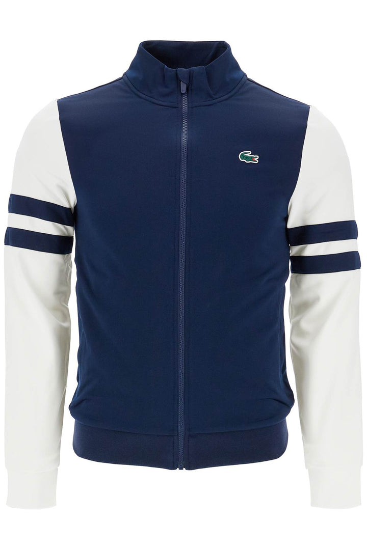 full zip sweatshirt with contrasting sleeves-0