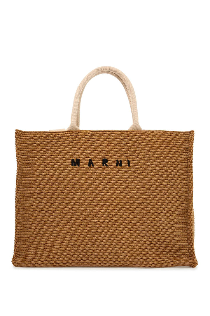 large raffia effect tote bag-0