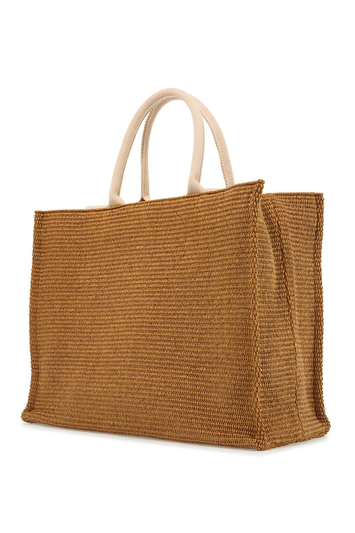 large raffia effect tote bag-1