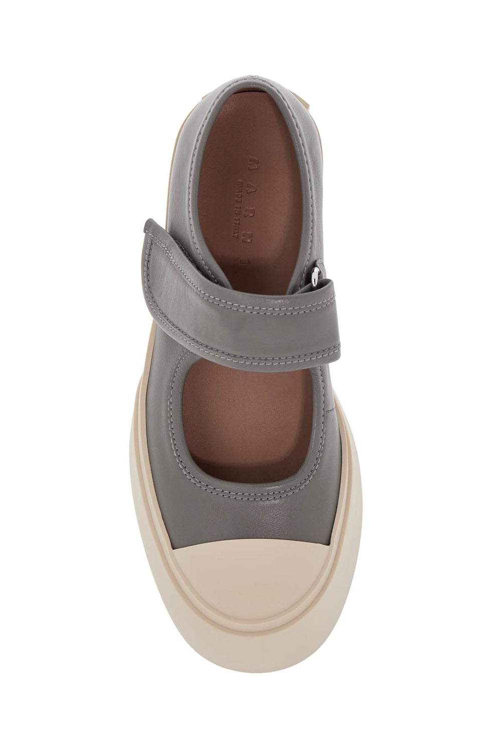 gray calfskin low-top sneakers with hook-and-loop closure-1