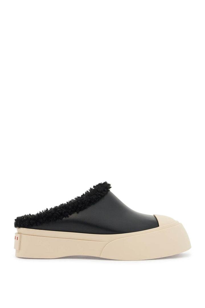 pablo leather and shearling clog-0