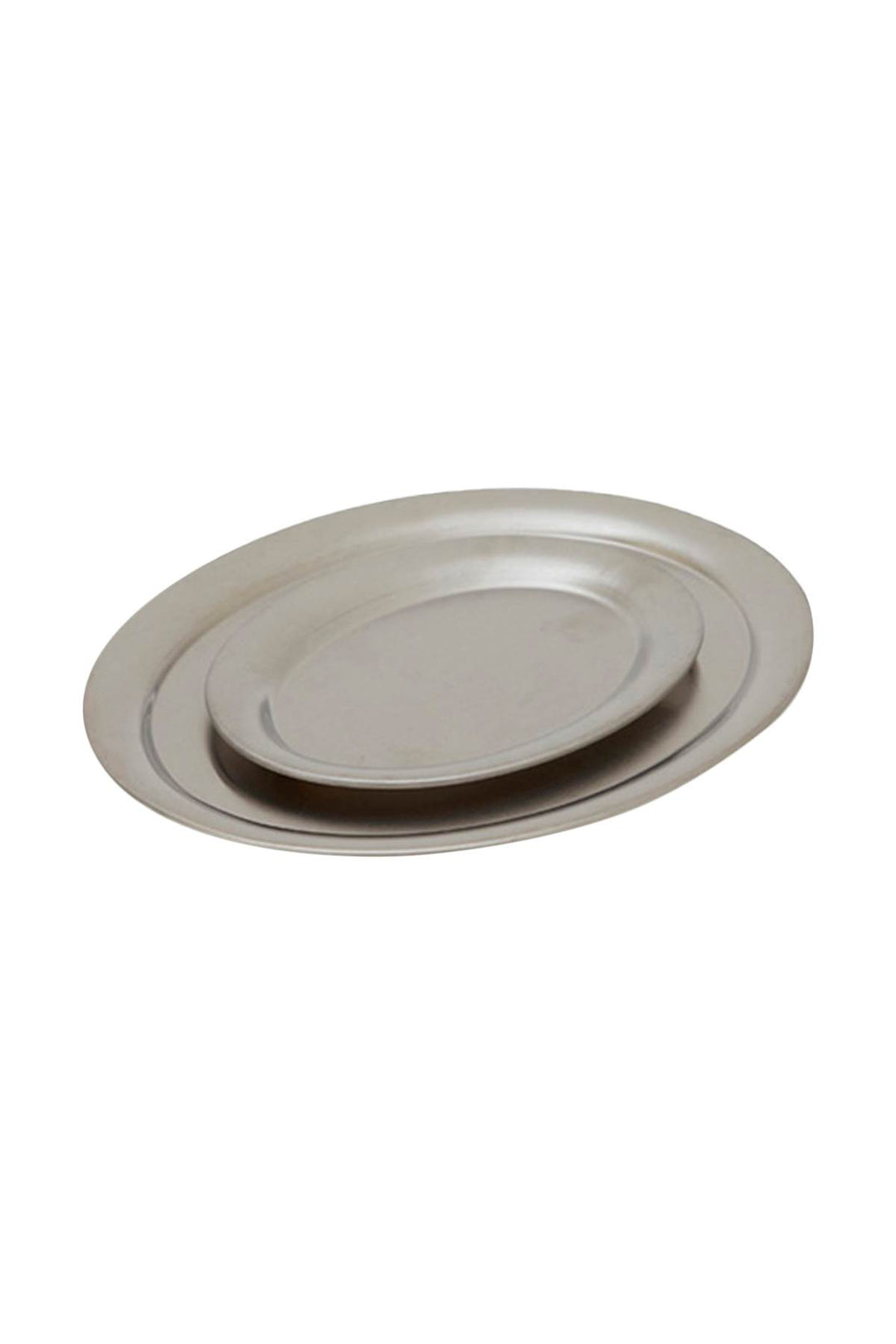 set of 2 stainless steel trays-0