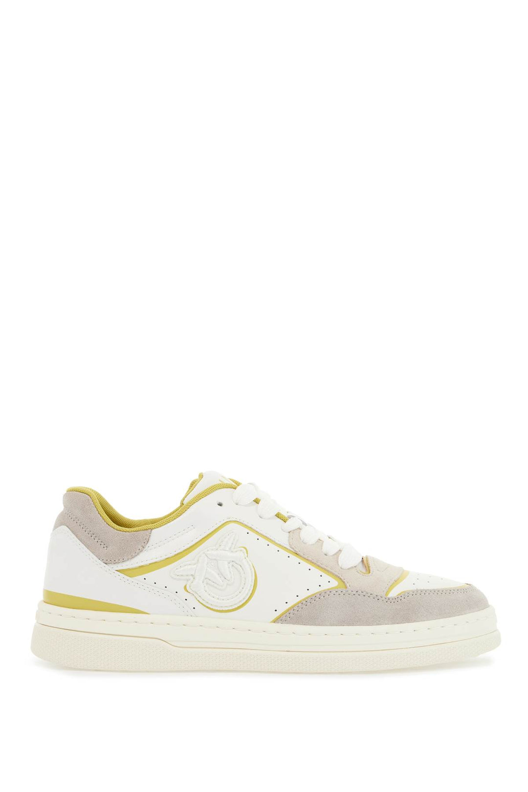 sneakers mandy 08 in white leather with lime details for women-0