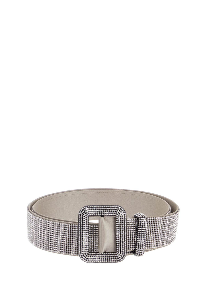 elegant light gray floral strass venus belt-0