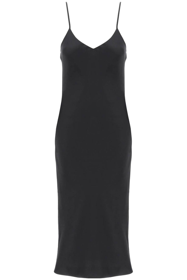 midi crêpe slip dress-0