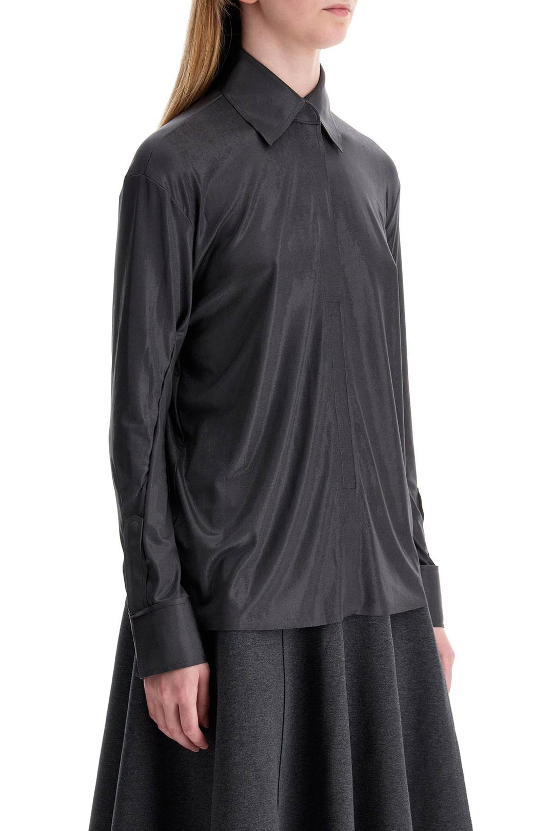 fluid jersey lamé nk blouse-1