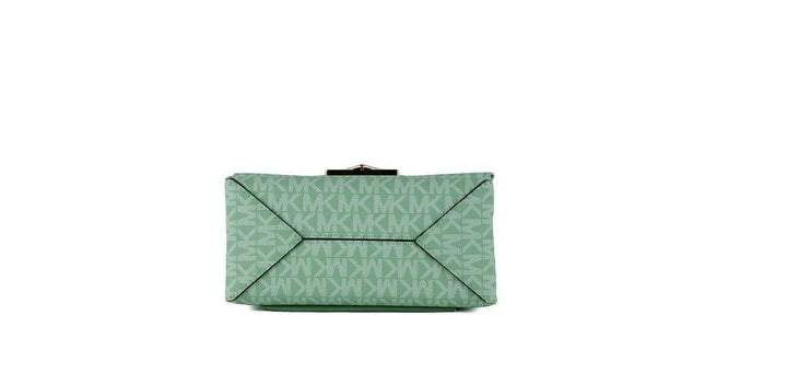 Cece Small Sea Green Signature PVC Convertible Flap Crossbody Bag