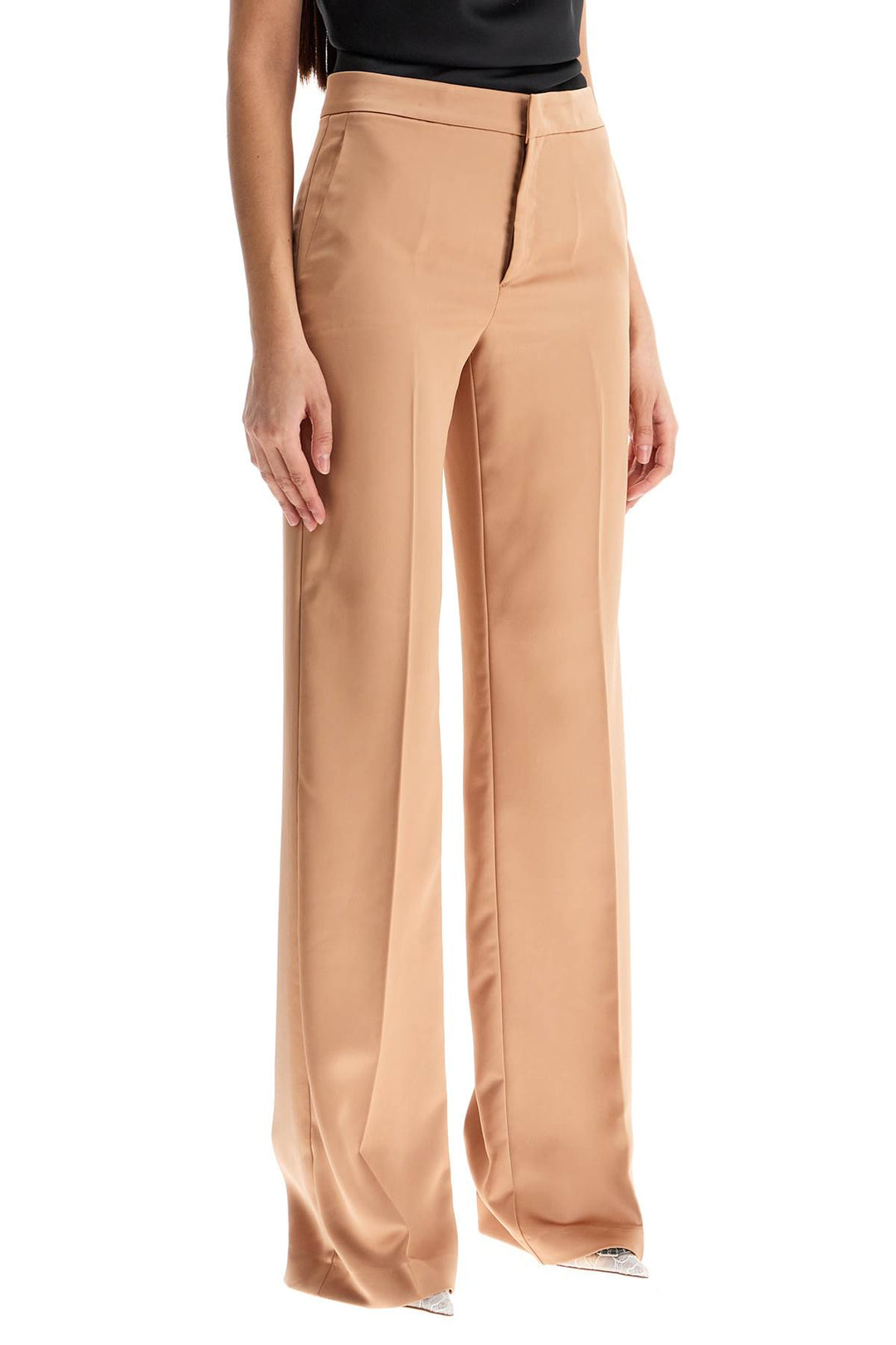 flared satin trousers-1