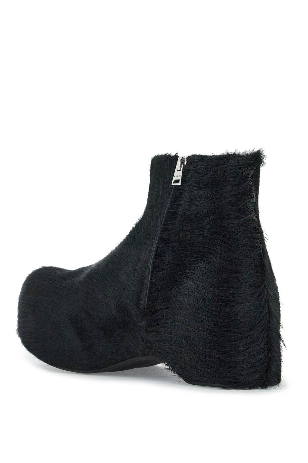 "long-haired chunky ankle boots-2