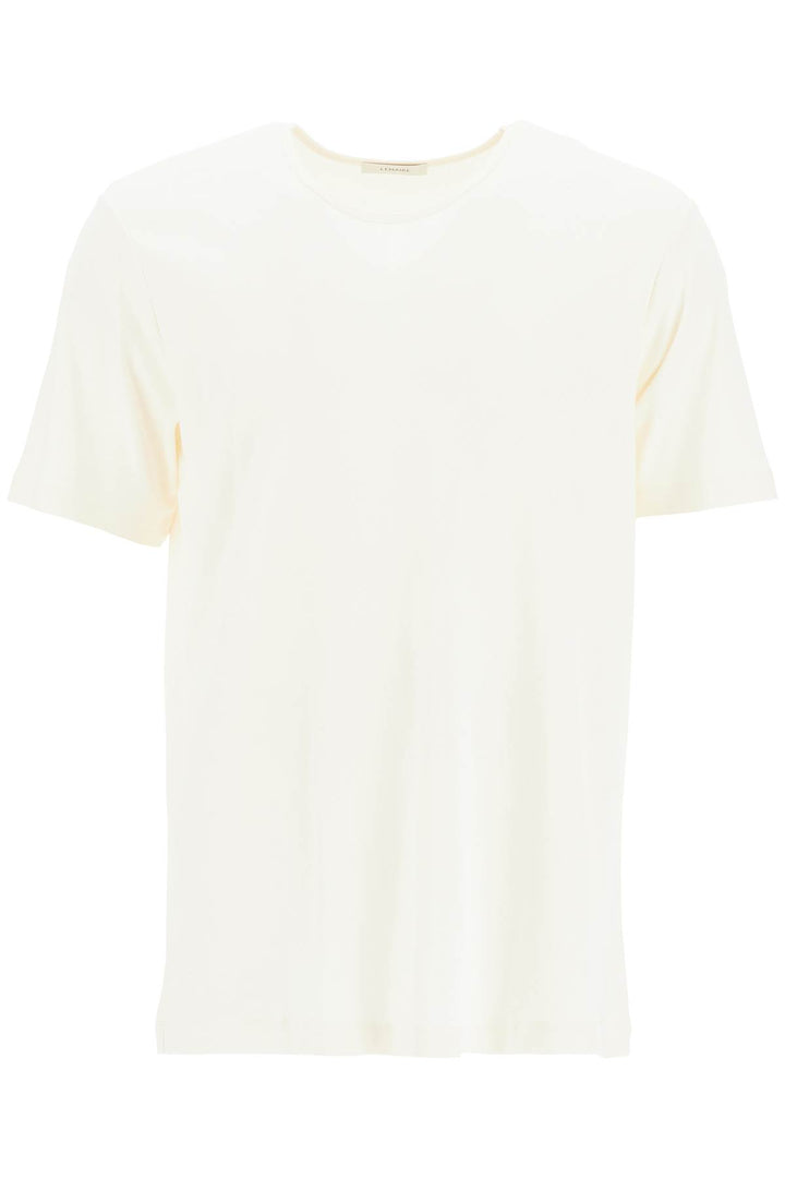 t-shirt with wide round neck-0