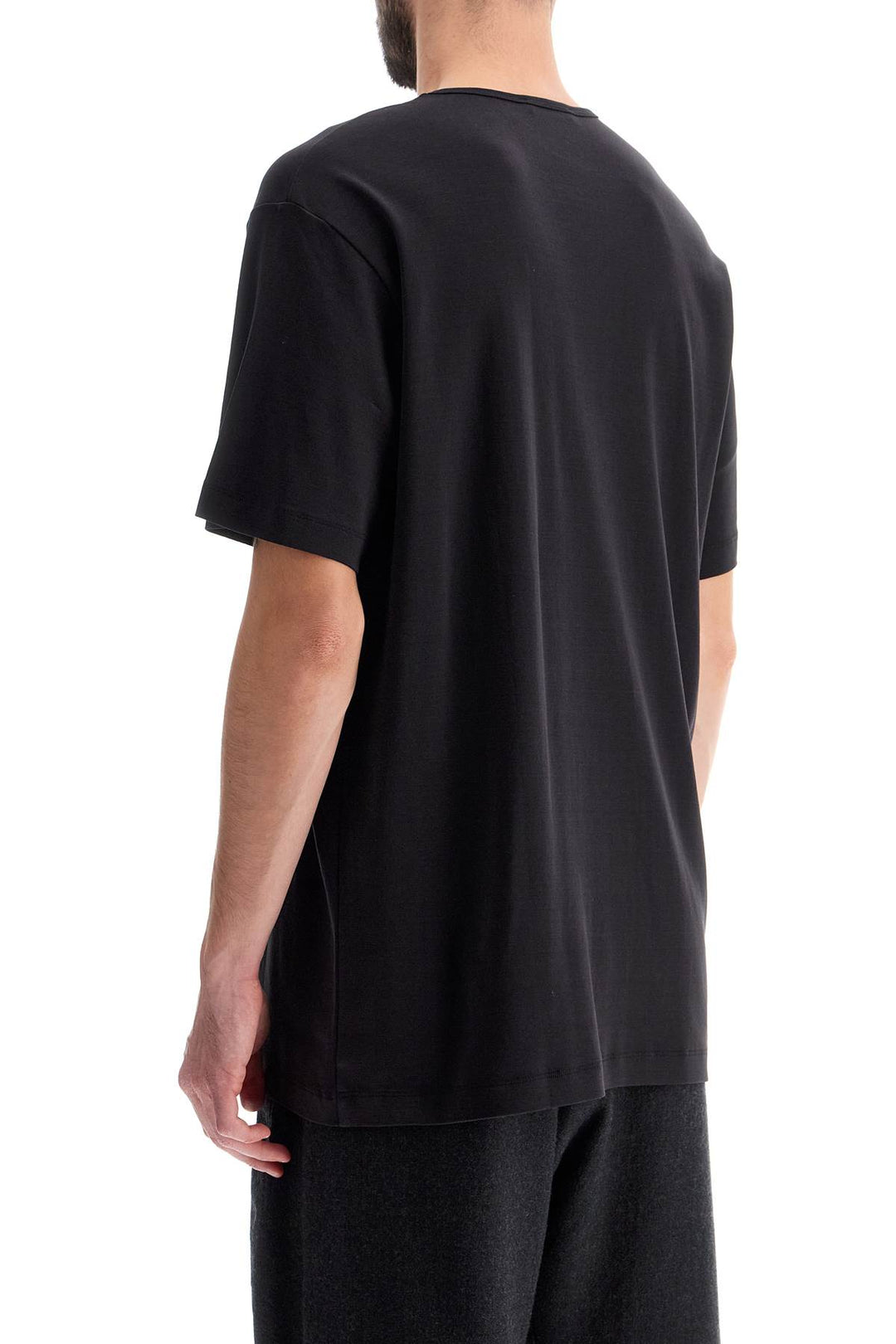 t-shirt with wide round neck-2