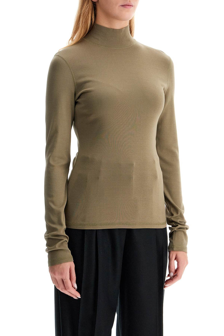 lightweight jersey top with turtle neck-1