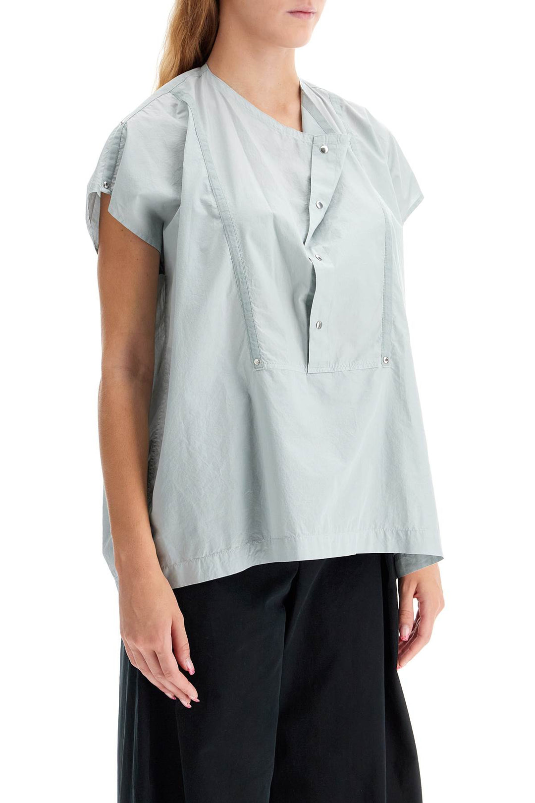 blouse with draped neckline and-1