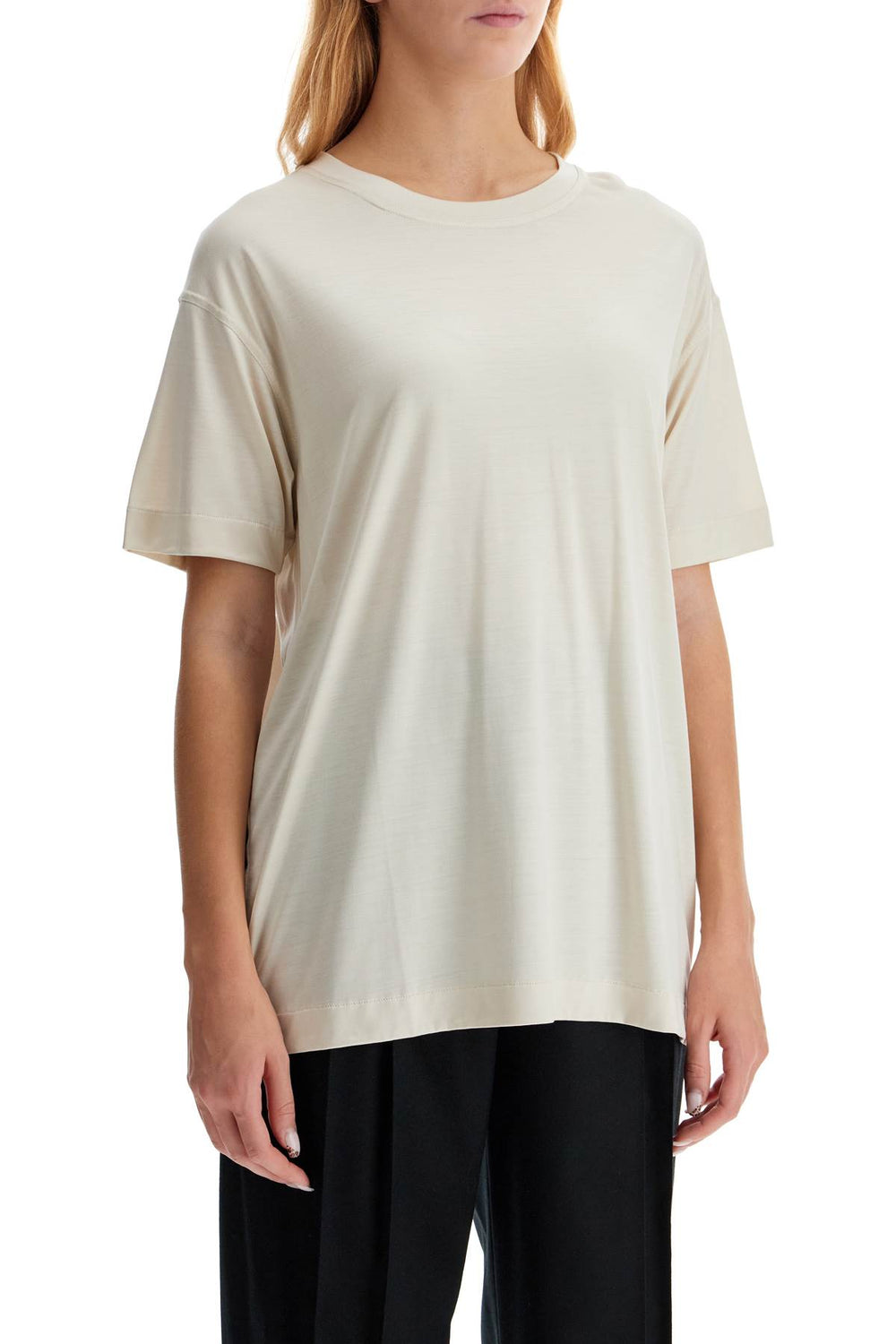 silk crewneck t-shirt-1