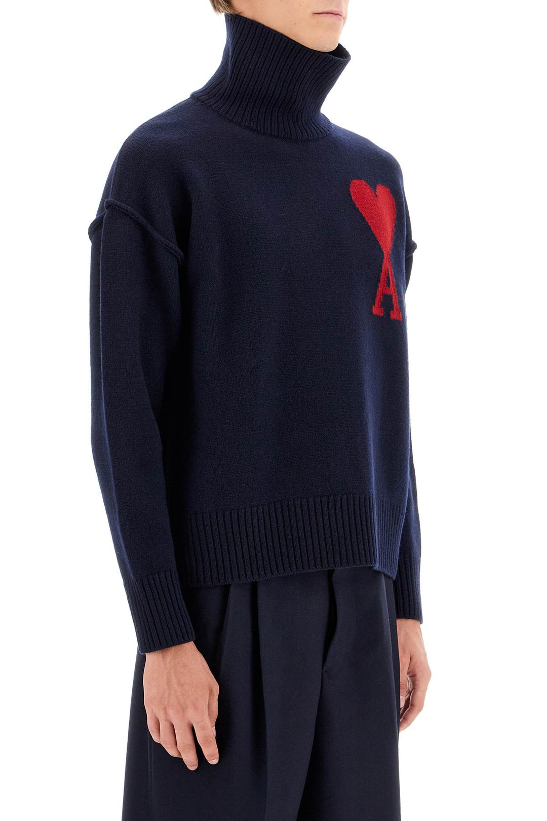 ami de coeur wool turtleneck sweater-2