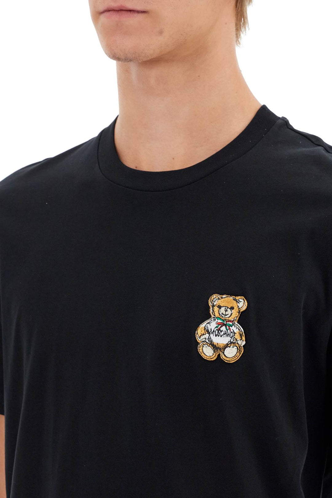 teddy bear patch t-shirt with-3