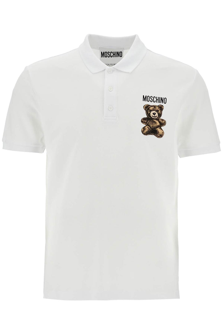 white cotton polo with embroidered logo-0