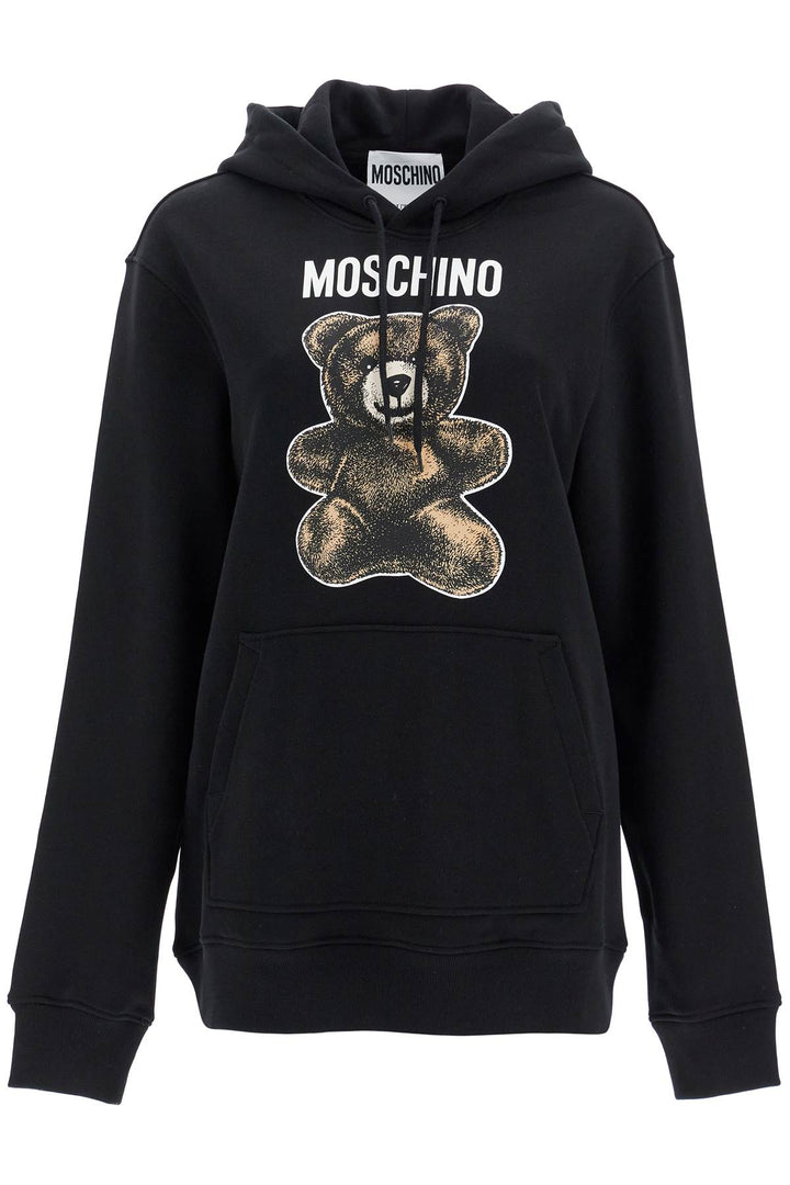 moschino teddy bear hooded sweat-0