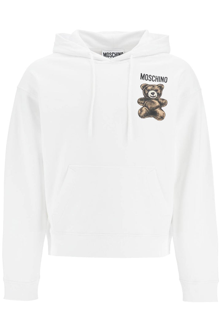 moschino teddy bear hooded sweat-0