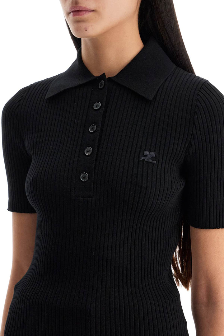 short-sleeved ribbed polo-3