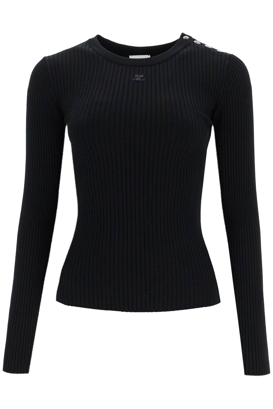 "ribbed stretch knit pullover sweater-0