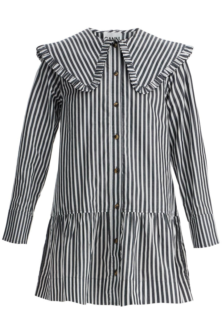 big collar mini shirt dress-0