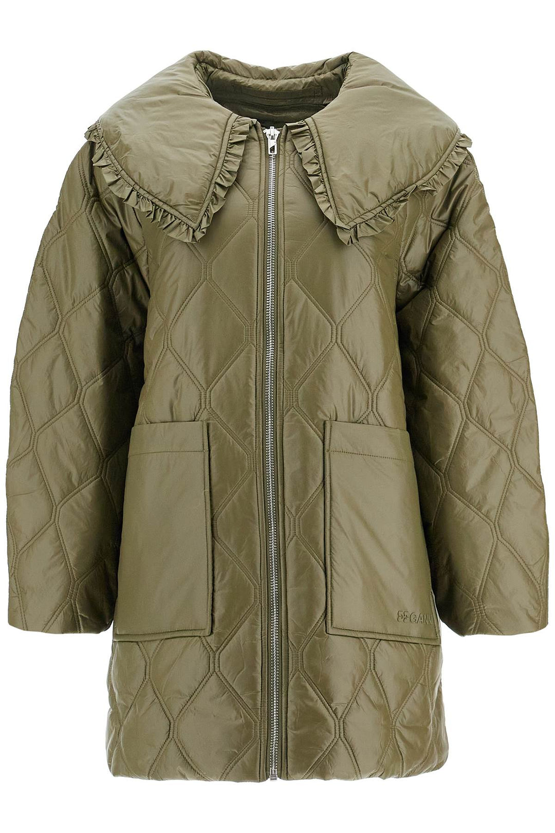 lightweight down jacket with oversized collar-0