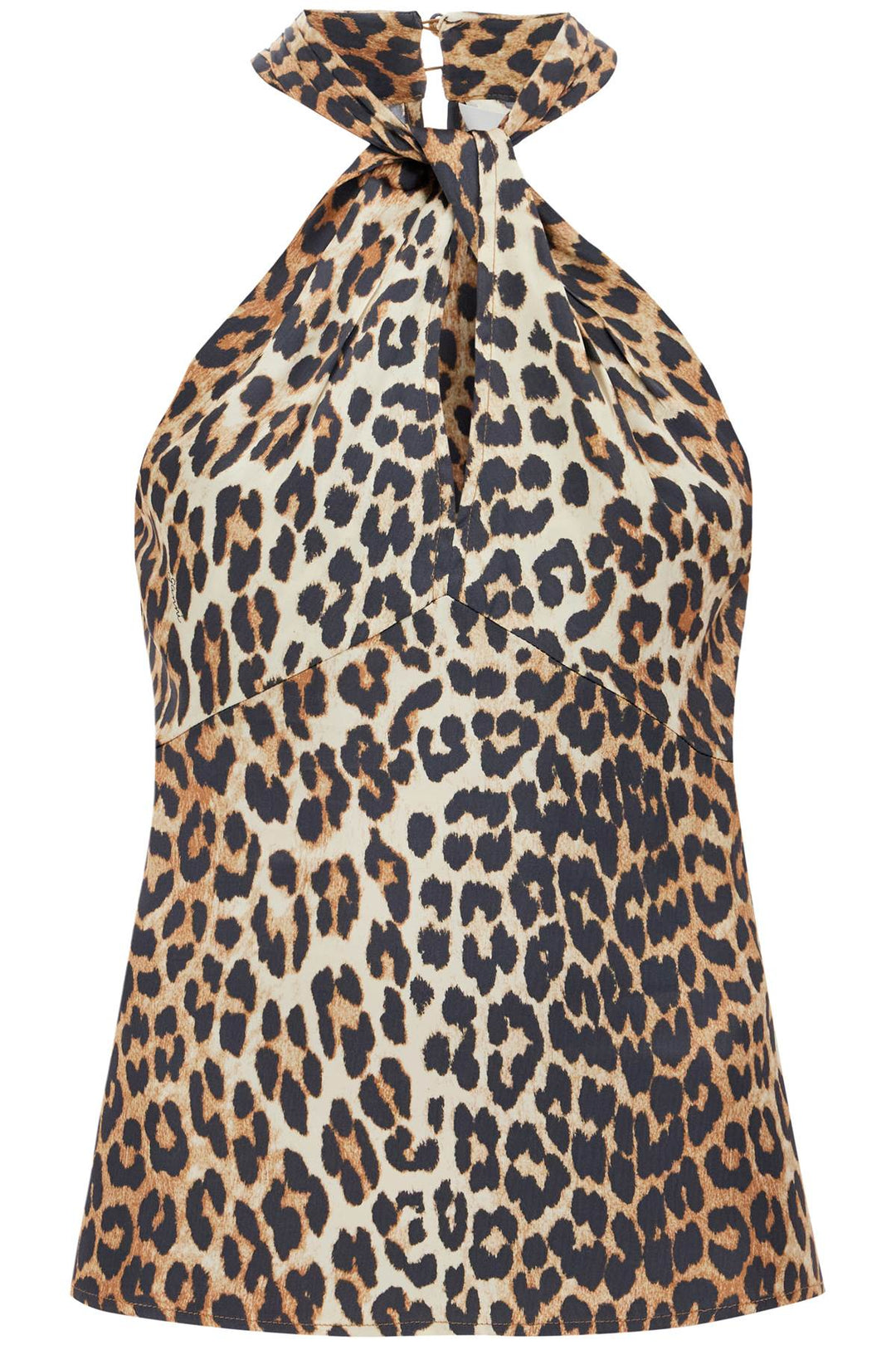 leopard print satin top for-0