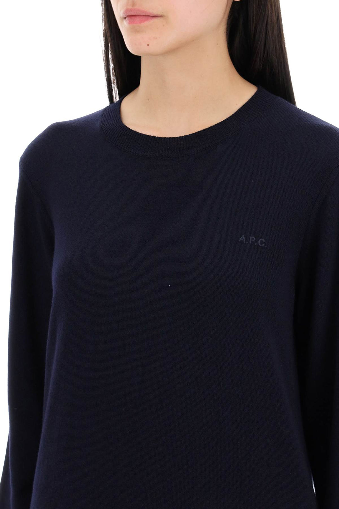 wool crewneck pullover-3